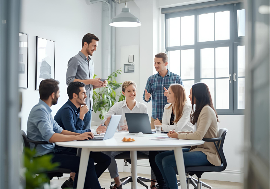 Digital marketing team at Bizon Digital planning strategies